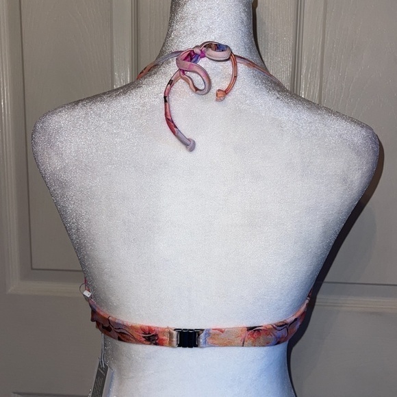 NWT O’Neill Pink Floral Push Up Bikini Swim Top - Picture 2 of 4